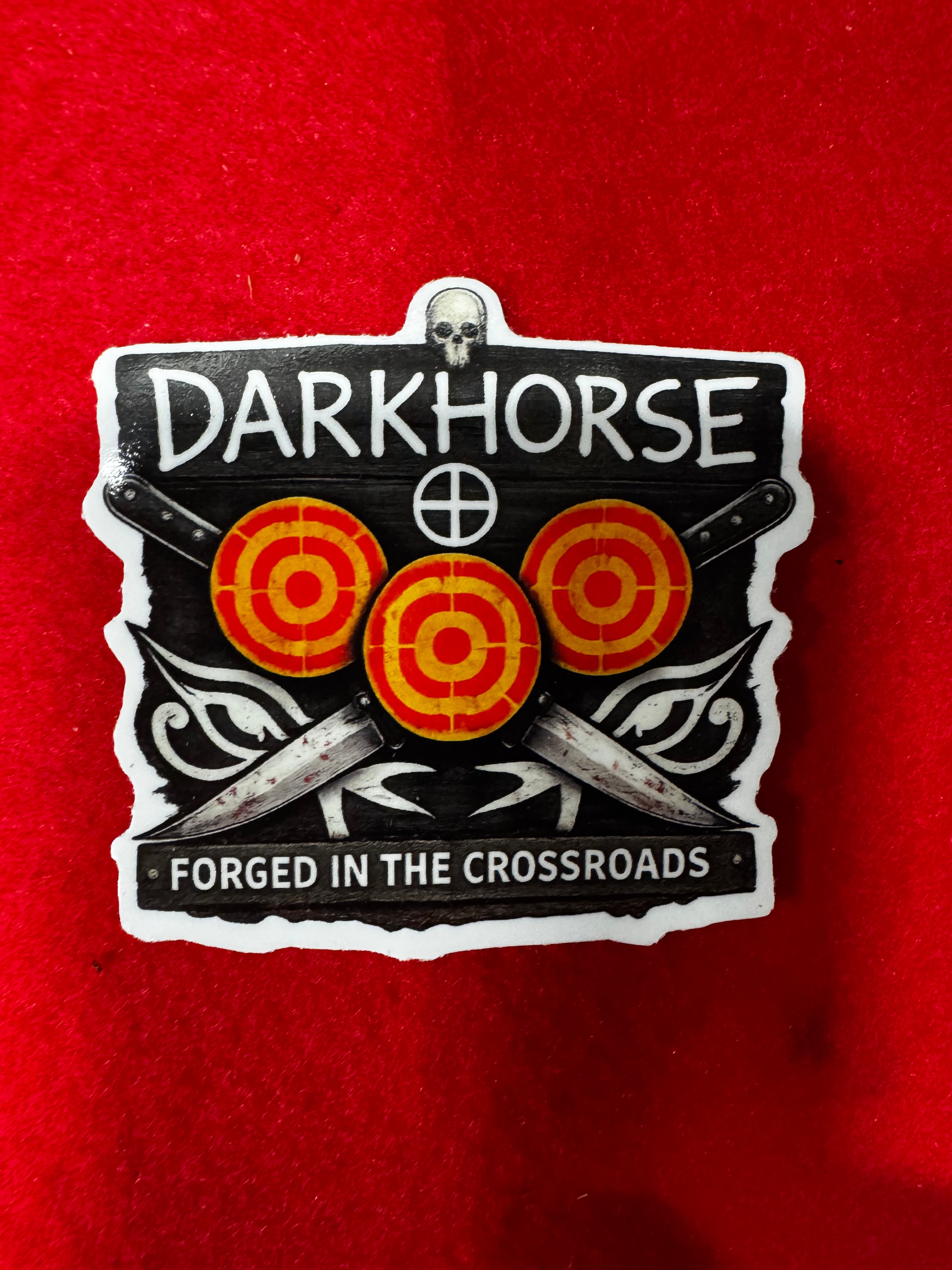 Darkhorse Forged In The Crossroads weather proof sticker 2.75 inches